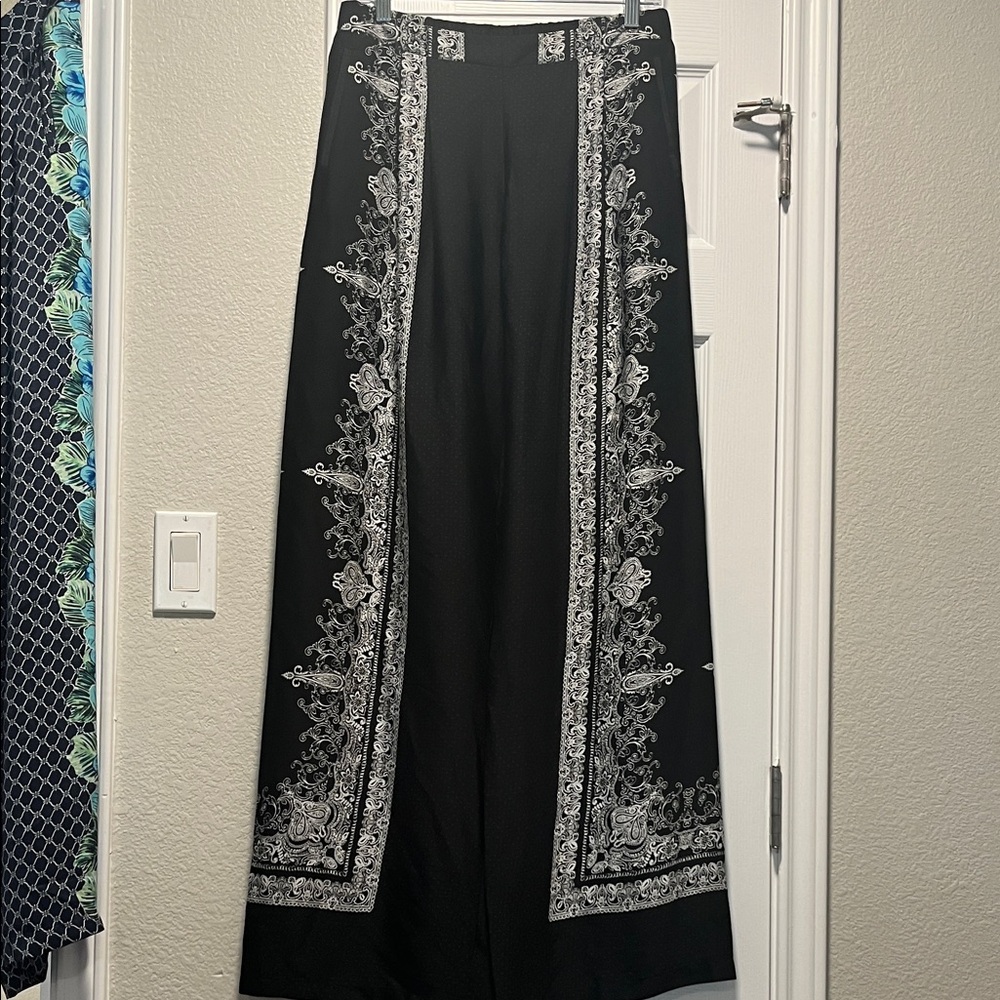 Victoria's Secret Black and White Wide Leg Pants